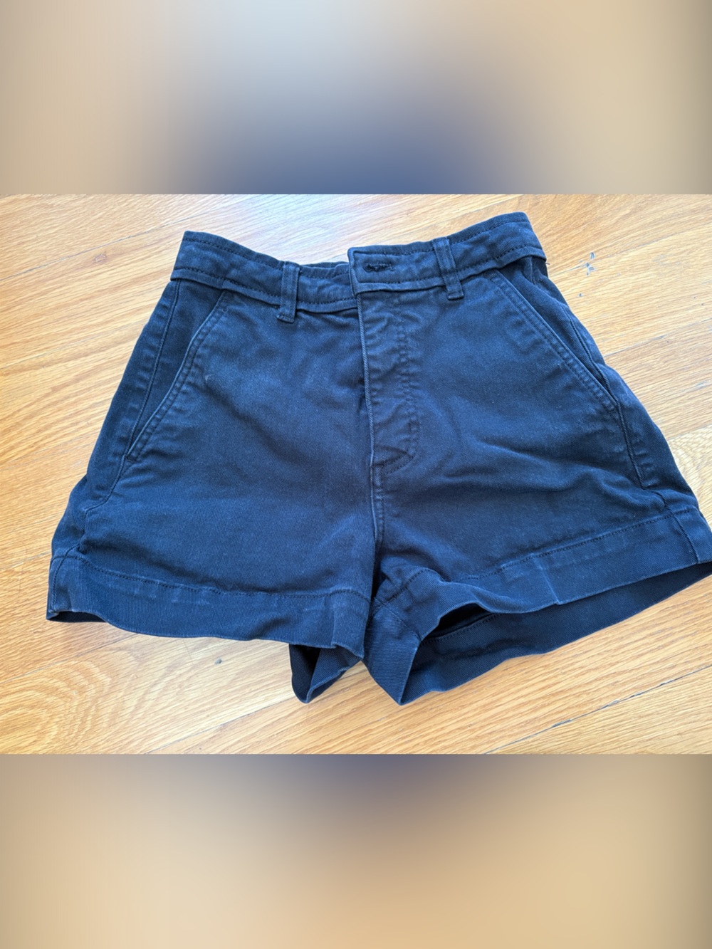 Everlane Black High-Rise Jean Shorts
